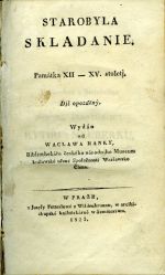 Starobyla skladanie. Památka XII - XV. stoletj. Djl opozděný. Wydán od ... - Hanka, Václav (ed.)
