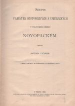 Soupis památek historických a uměleckých v politickém okresu novopackém. Díl XXXI. - Cechner, Antonín