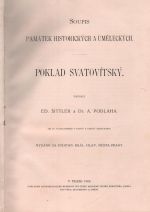 Soupis památek historických a uměleckých - poklad svatovítský - Šittler, Ed.