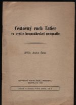 Cestovný ruch Tatier vo svetle hospodárskej geografie - Šima, Anton
