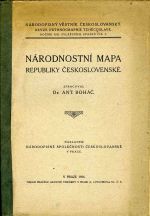 Národnostní mapa Republiky československé. Podrobný popis národnostních hranic, ostrovů a menšin. - Boháč Ant. Dr.