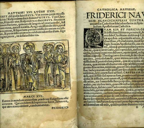 [Contra universos catholicae fidei adversarios in symbolum Apostolorum Catholica] Friderici Nauseae Blancicampiani insignis ecclesiae Moguntin[a]e eclesiasticis co[n]tra universos Catholicae fidei adversarios in symbol[u]m Apostolorum Catholica].