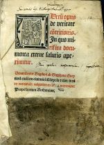 Aureum opus de veritate contritionis. In quo mirifica documenta eterne salutis aperiuntur. - Vivaldus, Johannes Ludovicus