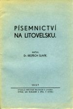 Písemnictví na Litovelsku. - Slavík, Bedřich 