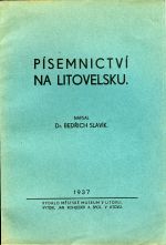Písemnictví na Litovelsku. - Slavík, Bedřich