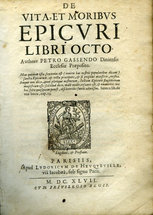 De vita et moribus Epicuri libri octo. ...