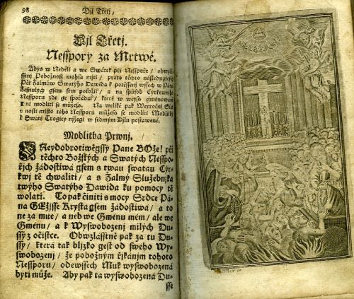 [Zlatý Nebeský Kljč, Aneb Nowé Modlitby K Wyswobozenj Dussý Očistcowých ... W kterýchžto předně Vžitečnost / a lehký Spůsob Dussyčkám ... přispěti ... se wyswětluge; Přitom také w 16. Djljch rozličné ... Modlitby ... se obsahugj ... k ... Vžjwánj / a Potěssenj Pobožnému Ženskému Pohlawj. Skrze Pátera Martina z Kochem ... w Německým Gazyku složený / nynj od Pátera Edlberta Nymburskýho ... na Cžesko ... přeložené / a nynj znowa oprawené a wytisstěné.]