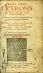 MARCI TULLII CICERONIS EPISTOLAE AD FAMILIARES, A Dionysio Lambino Monstroliensi ex codicibus manuscriptis emendata. Eiusdem Dn. Lambini annotationes, seu emendationum rationes. Item PUVLI MANVTII Annotationes breuissimae, in margine adscriptae. Verba Graeca Latinis exp ressa. Nunc denuo accuratissime emaculatae & editae. - Cicero, Marcus Tulius