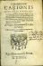 CHRONICON CARIONIS EXPOSITVM ET AVCTVM MVLTIS ET VETERIBVS ET RECENTIbus historiis in descriptionibus regnorum & gentium antiquarum, & narrationibus rerum Ecclesiasticarum & Politicatum, Graecarum, Romanorum, Germanicarum & aliarum, ab exordio Mundi vsque ad Carolum quintum imperatorem, A Philippo Melanchthone et Casparo Peucero. Postrema editio, cui accesserunt Capitum & Rerum Indices. - Carion, Johannes