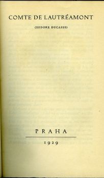 Comte de Lautréamont (Isidore Ducasse). 