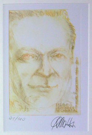 Ex libris Dr. Norbert Nechwatal [Portrét Michela Fingestena] - Schroth, Oskar Roland
