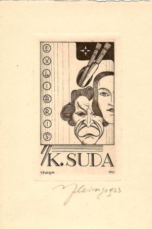 Ex libris K. Suda - Fleissig, Vítězslav
