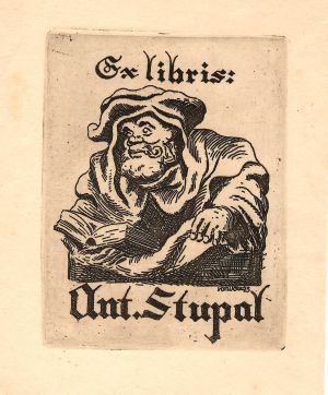 Ex libris Ant. Stupal - Votlučka, Karel