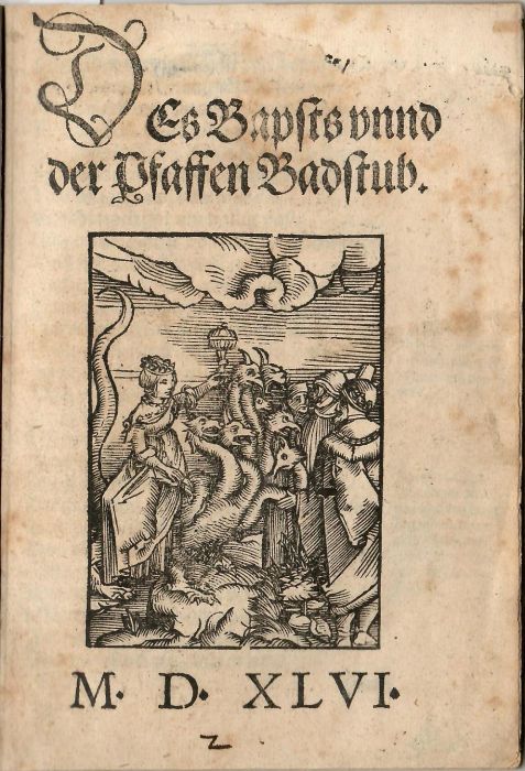 Des Bapsts vnnd der Pfaffen Badstub.