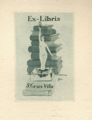 Ex libris S. Gras Vila - Flor, Francisco