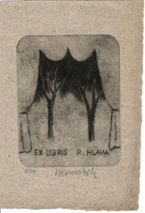 Ex libris R. Hlava - Komárek, Vladimír