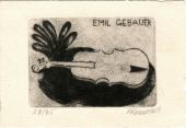 [Ex libris] Emil Gebauer - Komárek, Vladimír