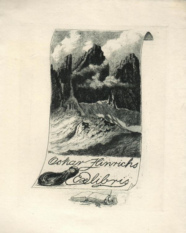Oskar Hinrichs Ex libris