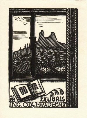 Ex libris Ing. Ota Hradečný - Macková, Anna