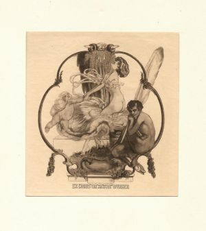 Ex libris Dr. Anton Werner - Bayros, Franz von