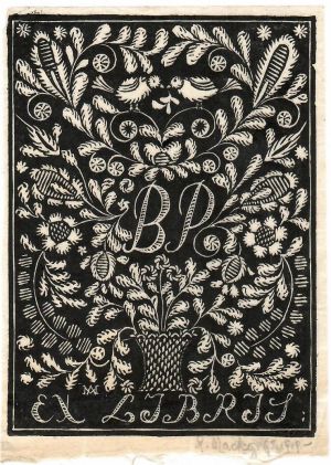 Ex libris B. P.  - Macková, Anna