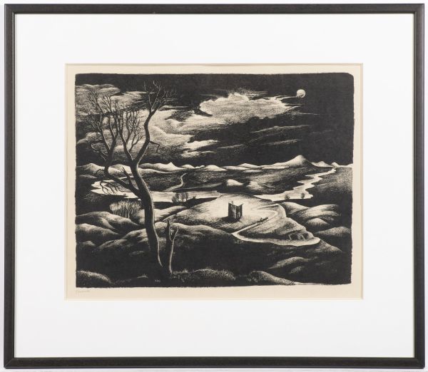 Nächtliche Flussland Schaft