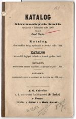 Katalog Slovanských knih vydaných v Rakousku roku 1863. Sestavil ... - Rank, Josef