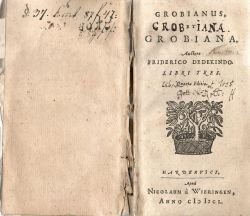 GROBIANUS, et GROBIANA. Libri tres.
