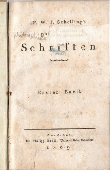 F. W. J. Lessing´s philosophische Schriften. Erster Band (alles Erschienene).
