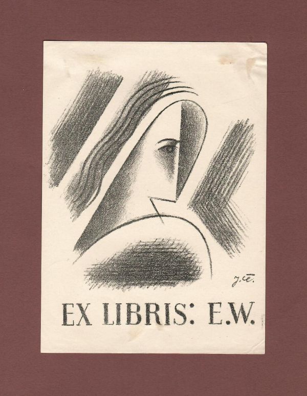 Ex libris: E. W. (Ella Weisbergerová)