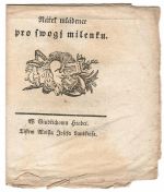 Nářek mládence pro swogj milenku. - 