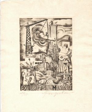 Ex libris Dr. Ing. Mantero - Fingesten, Michel