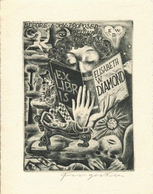 Ex libris Elisabeth W. Diamond (Before a Joy proposed behind a Dream) - Fingesten, Michel