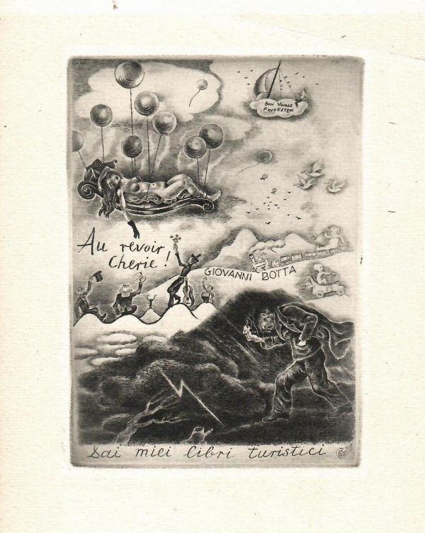 Ex libris Giovanni Botta (Au revoir Cherie!)