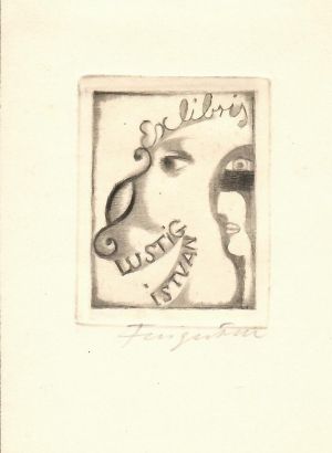 Ex libris Istvan Lustig - Fingesten, Michel
