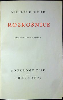 Rozkošnice.