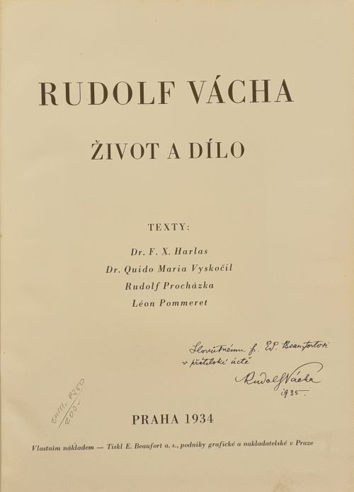 Rudolf Vácha. Život a dílo.