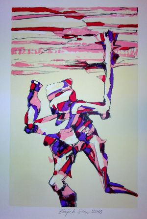 Postava se zvednutýma rukama - Sion, Zbyšek