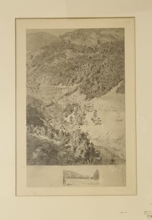 Železniční viadukt v krajině - Roth, August