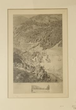 Železniční viadukt v krajině