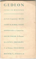 Gedeon. Revue en miniature.  Ročník V. číslo 1-4. - 