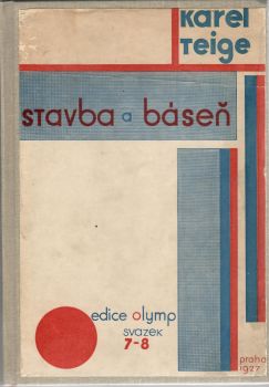 Stavba a báseň. Výběr statí z let 1919 - 1926.