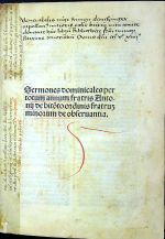 Sermones dominicales per totum annum. - Antonius de Bitonto