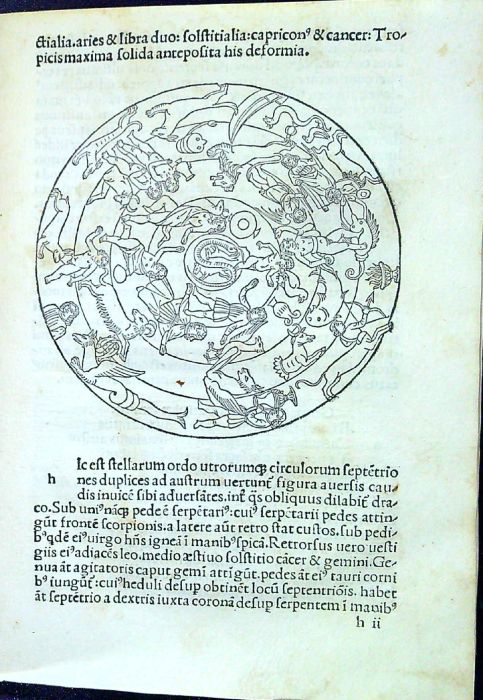 Opera [Ed: Victor Pisanus, Lorenzo Valla]. Add:  Avienus: Flaviano myrmeico (Arati: Phaenomena, Tr. Avienus). Dionysius Periegetes: De situ orbis " (Tr.  Avienus). Avienus: Ora maritima. Arati: Phaenomena (Tr. Germanicus with comm.). Arati: Phaenomena (Tr. Cicero). Quintus Serenus Sammonicus: Liber medicinalis.