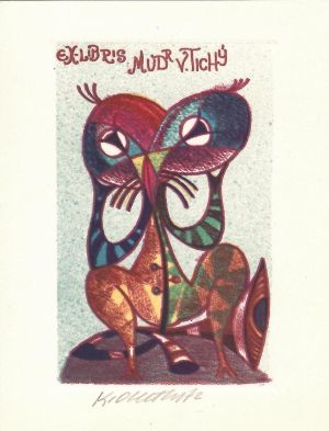 Ex libris MUDr. V. Tichý - Oberthor, Karel