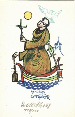 Ex libris sv. František - Oberthor, Karel