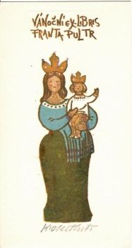 Vánoční ex libris Franta Pultr