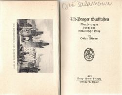 Alt-Prager Guckkasten. Wanderungen durch das romantische Prag.