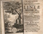 D. VITI RIEDLINI Ulmensis, Physici Augustani, et Academici Curiosi, LINEAE MEDICAE, Singulos per menses quotidie ductae, Continentis, Observationes, Historias, Experimenta, Cautelas, Regulas, Monita, idque genus alia in Medicina apprime utilia ex ipsa Praxi deducta.  Ročník I. a  II. (ze VI) - Riedlin, Veit
