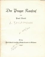 Der Prager Kaufruf. - Nettl, Paul